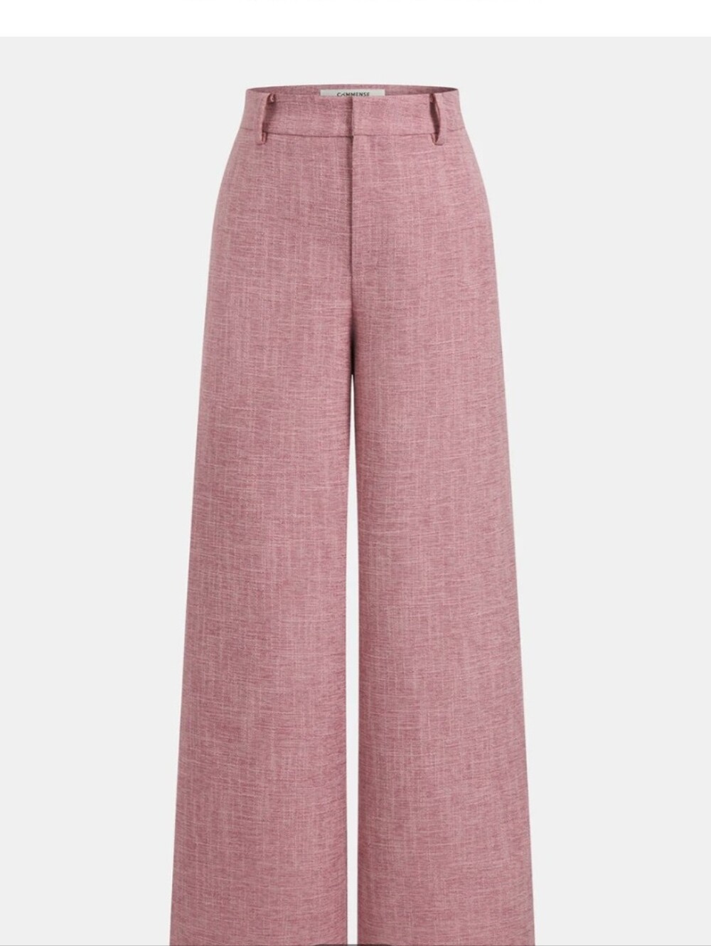 Commense Halter Neck Vest Top + Wide Leg Pantsuit 2-PC Set Pink S NWT - Picture 2 of 8